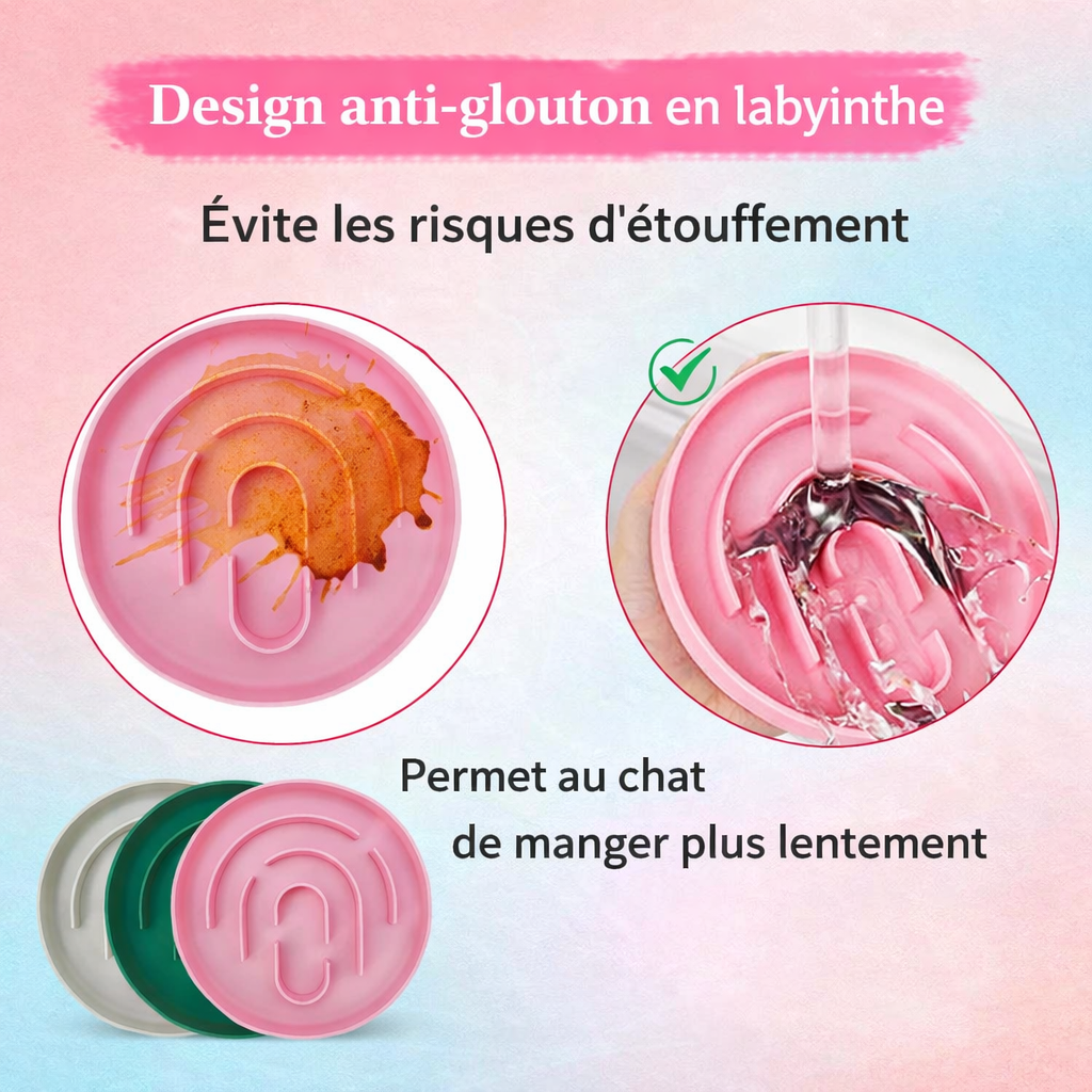 Gamelle anti-glouton pour chat