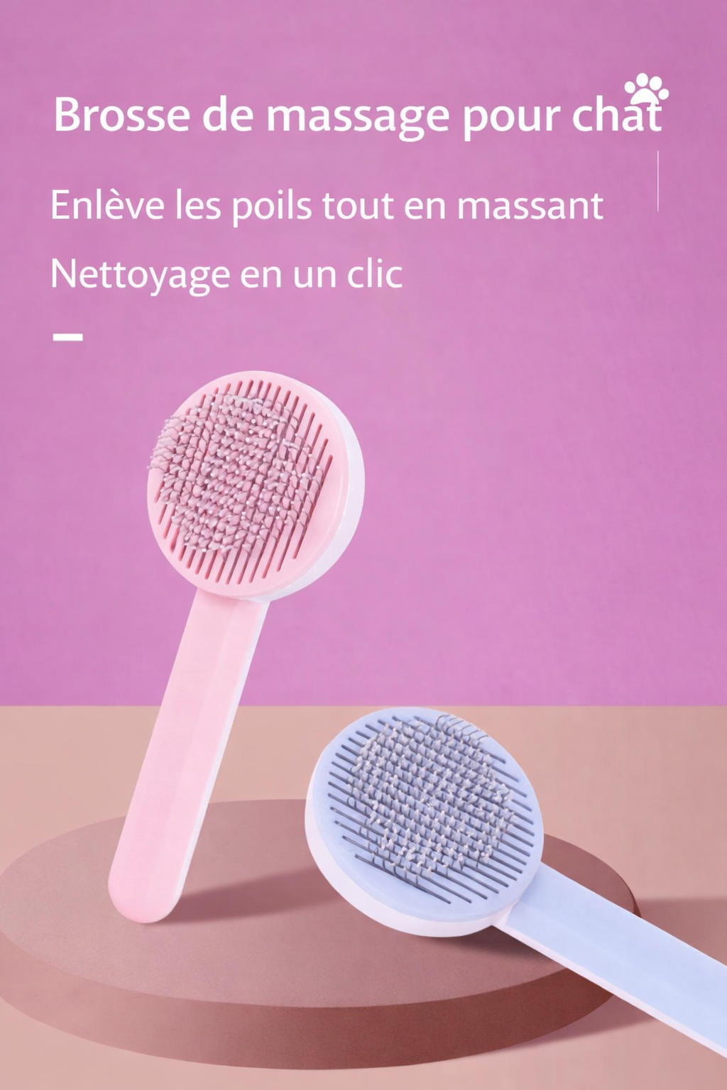 Brosse douce pour chat pour entretenir le pelage