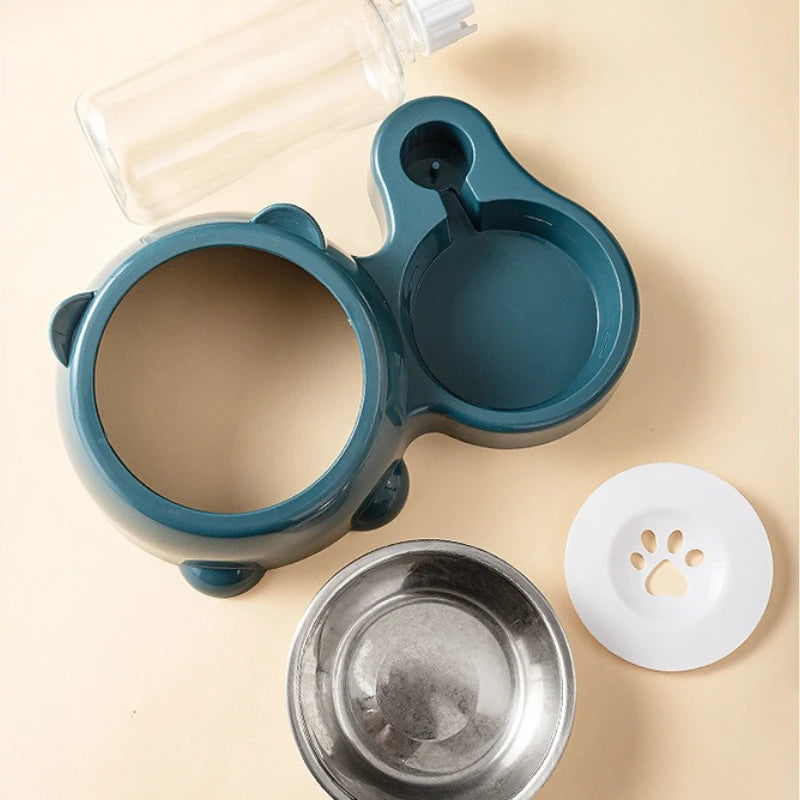 Cat bowl with automatic water dispenser